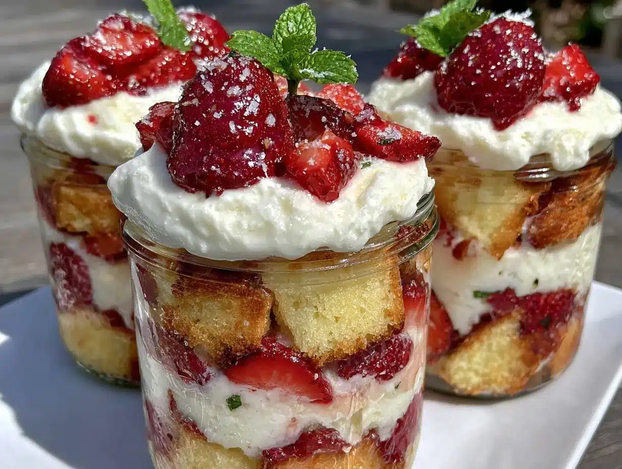 strawberry shortcake parfaits recipe preparation steps