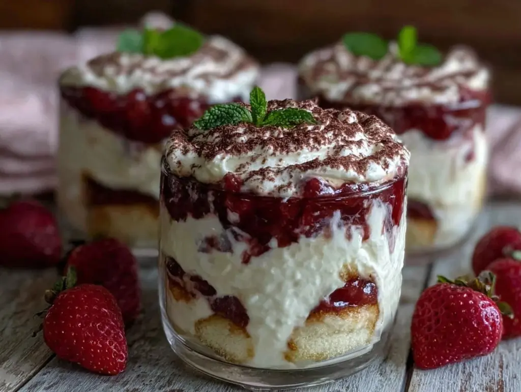 strawberry tiramisu cups - featured image