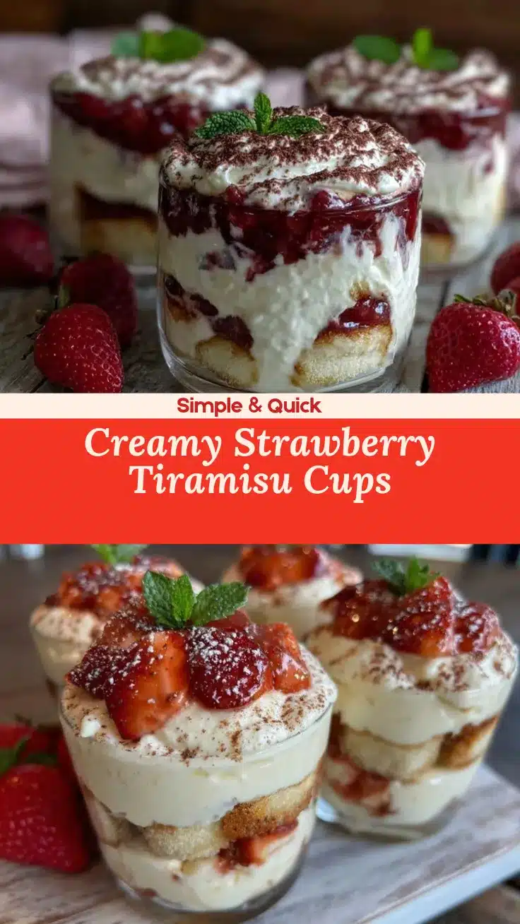 strawberry tiramisu cups recipe