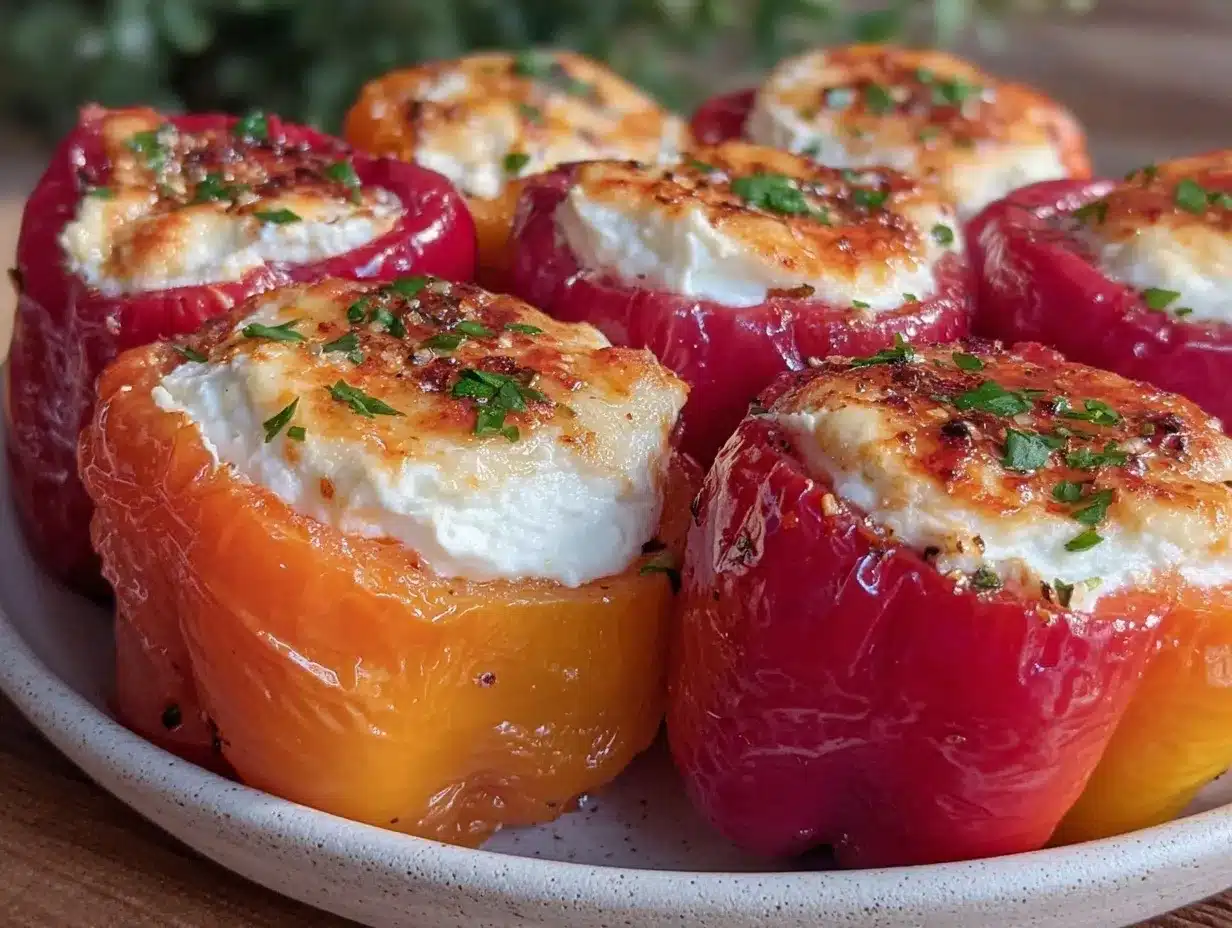 stuffed mini peppers with cream cheese preparation steps