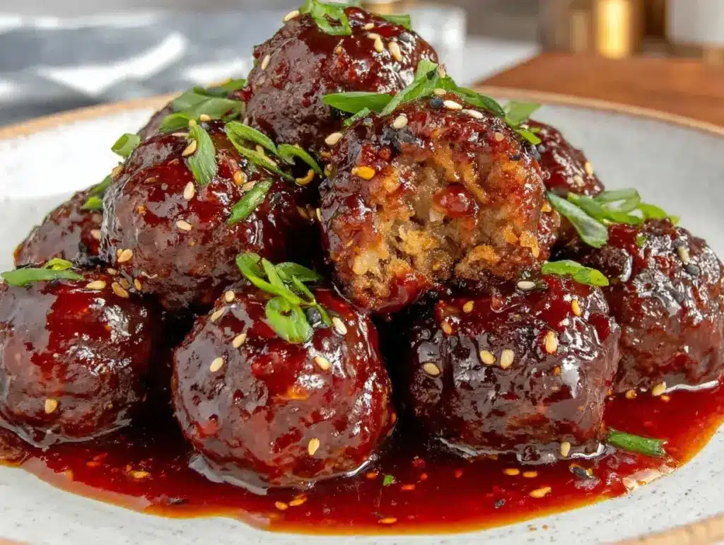sweet and spicy meatballs recipe - featured image