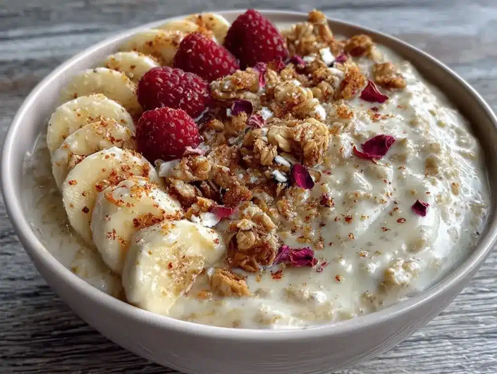 valentine desserts oatmeal bowl - featured image