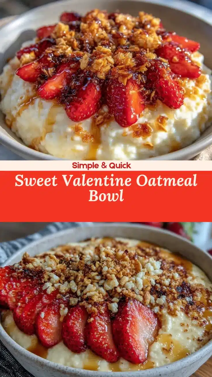 valentine desserts oatmeal bowl recipe