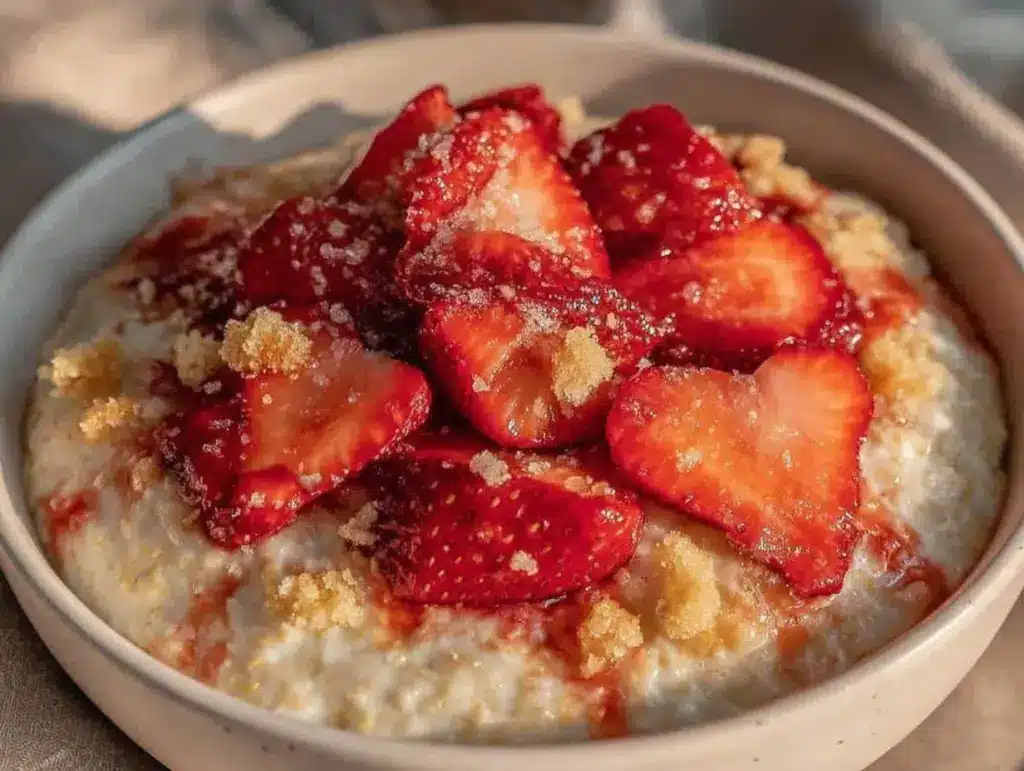 valentine oatmeal bowl recipe - featured image