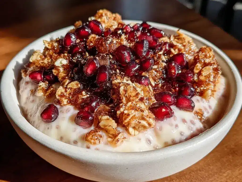 valentines chia pudding bowl - featured image