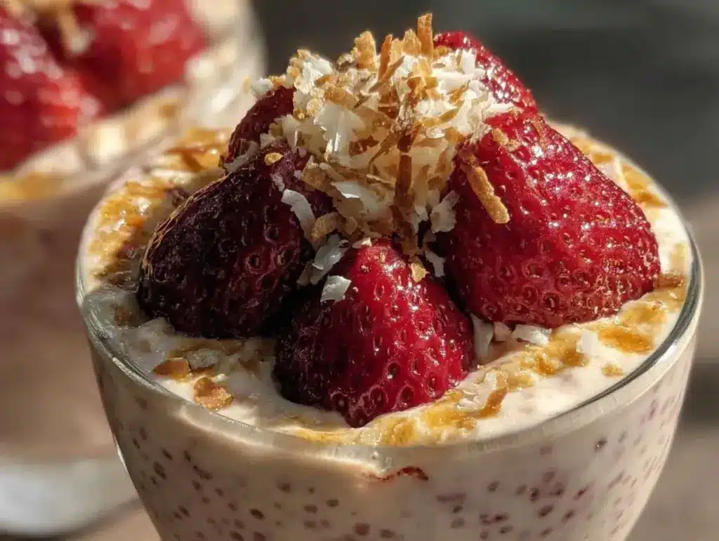 valentines chia pudding bowl - featured image