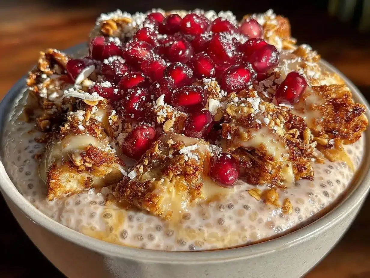 valentines chia pudding bowl preparation steps