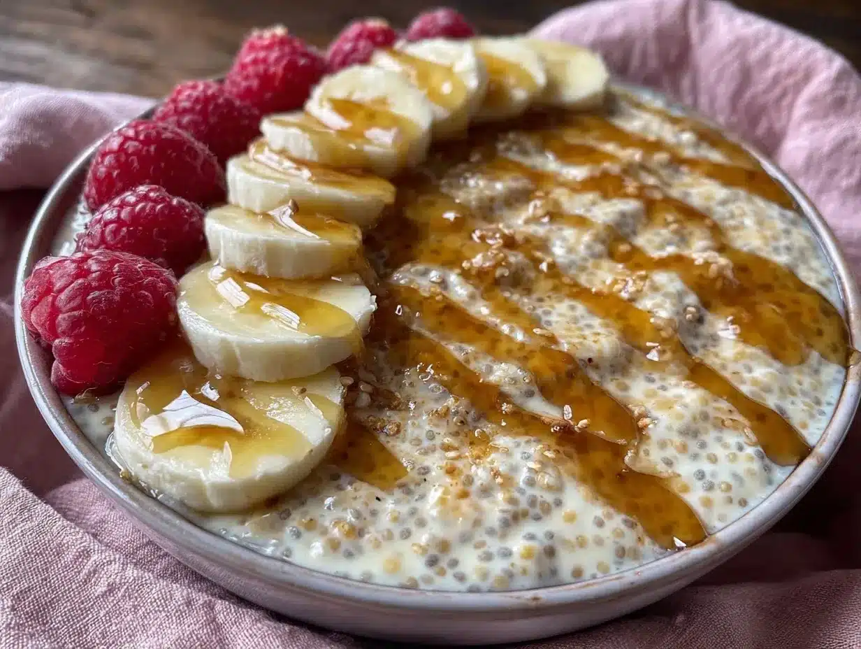 valentines dinner chia pudding bowl preparation steps