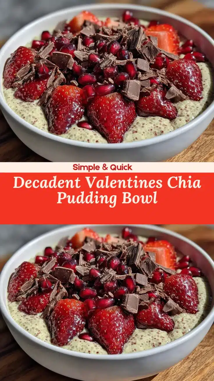 valentines strawberries chia pudding bowl recipe