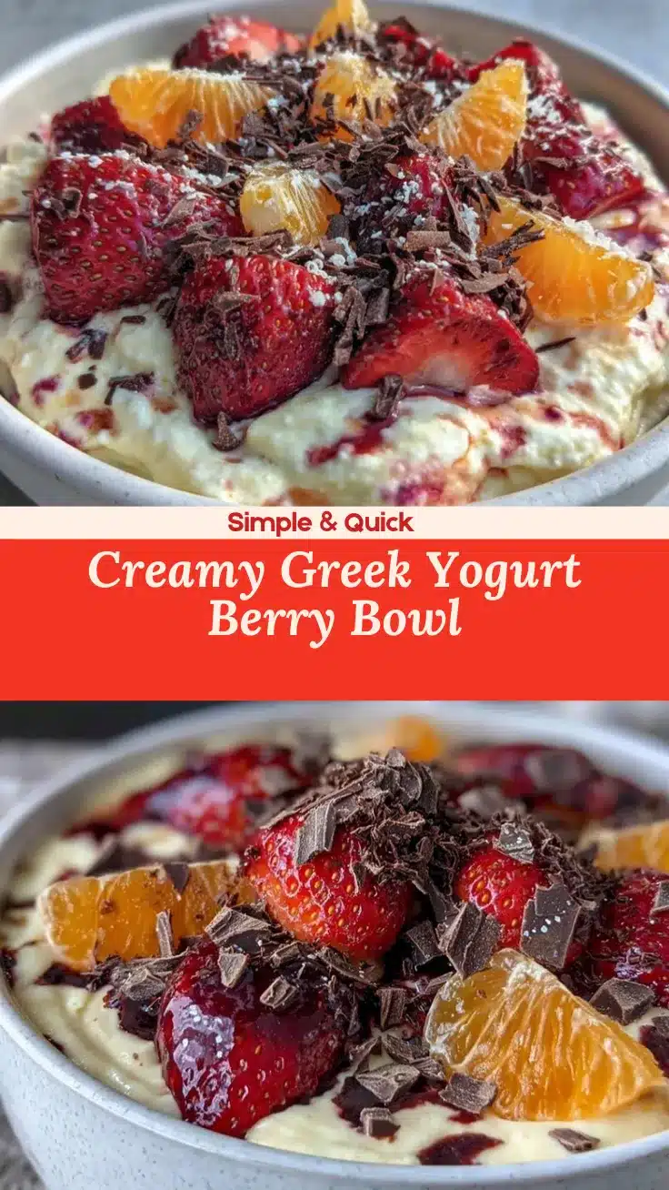Valentines Strawberries Greek Yogurt Bowl recipe