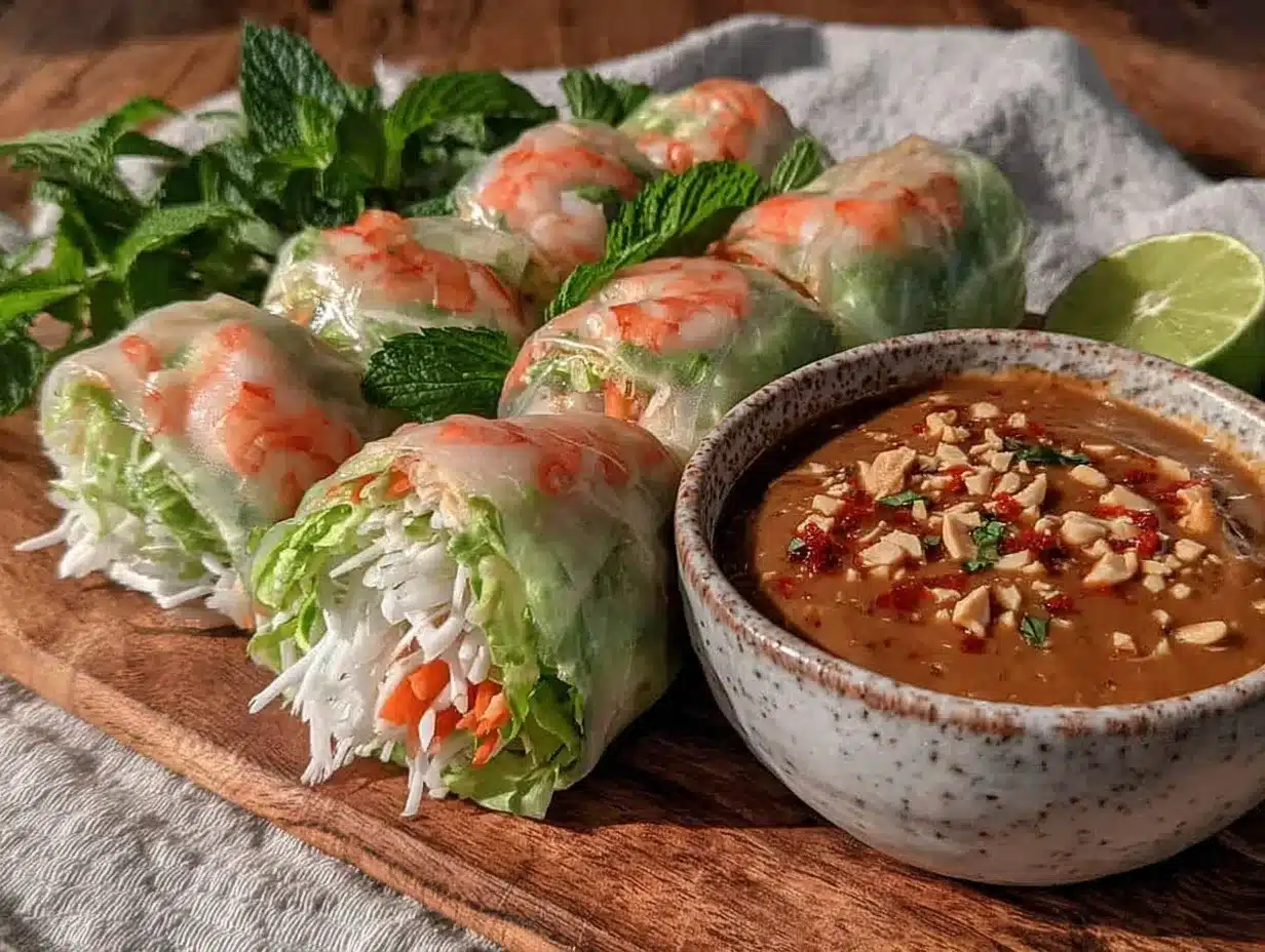 Vietnamese spring rolls preparation steps