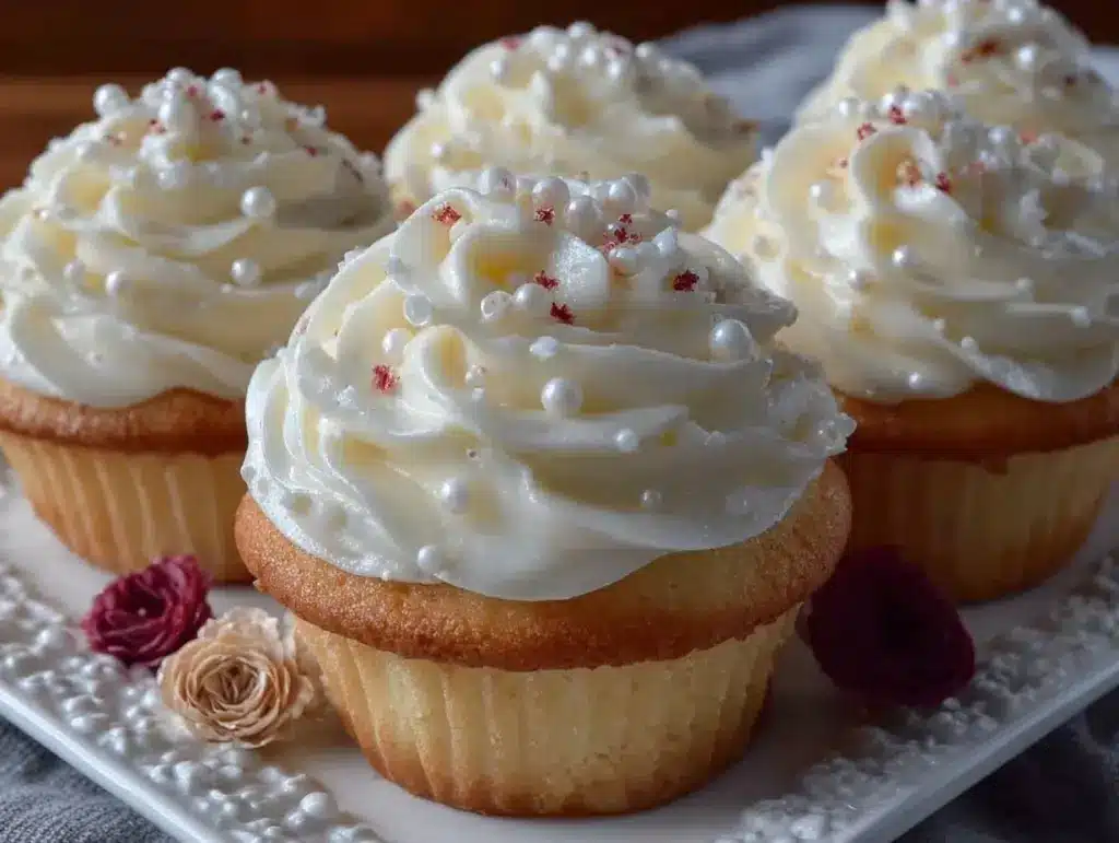 wedding dress cupcakes - featured image