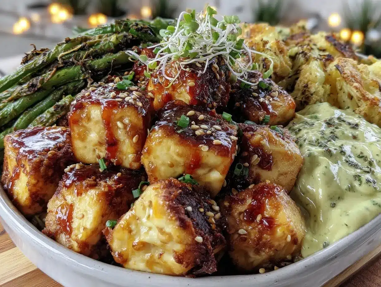 zesty ginger garlic tofu bowl preparation steps