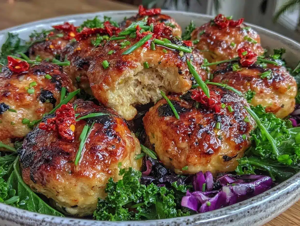 zesty turkey meatball dinner bowl preparation steps