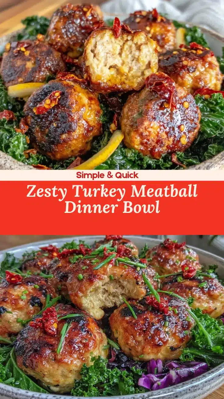 zesty turkey meatball dinner bowl recipe
