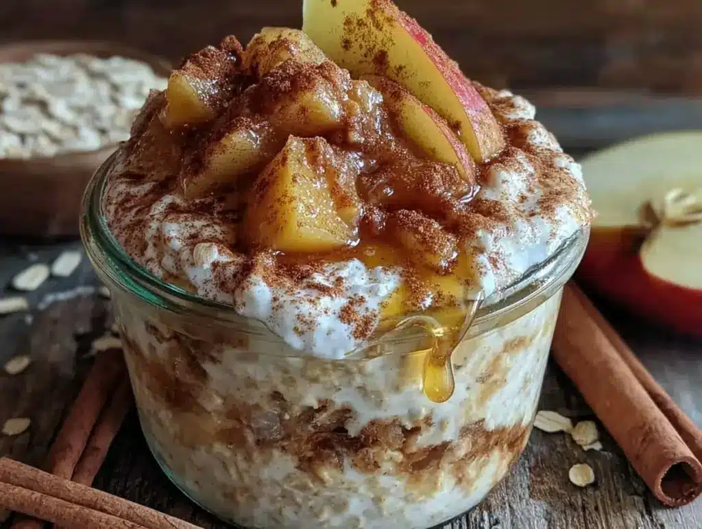 apple cinnamon overnight oats - featured image