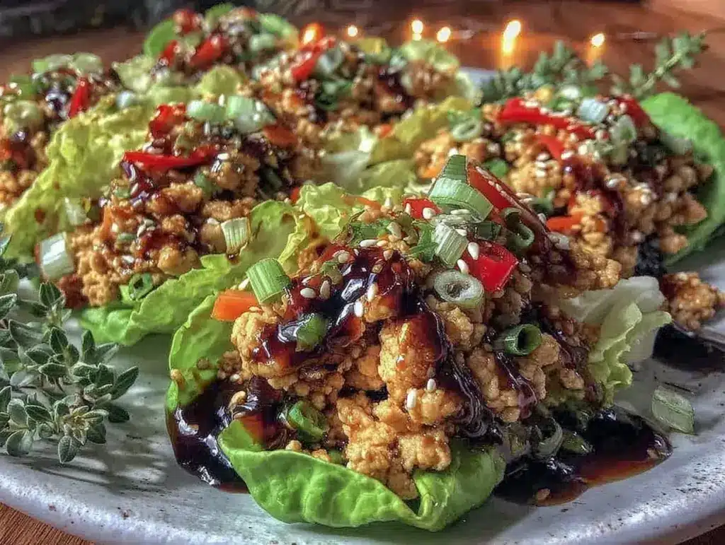 Asian turkey lettuce wraps - featured image