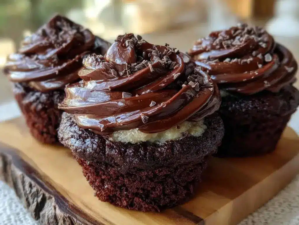 Baileys Irish Cream chocolate cupcakes - featured image