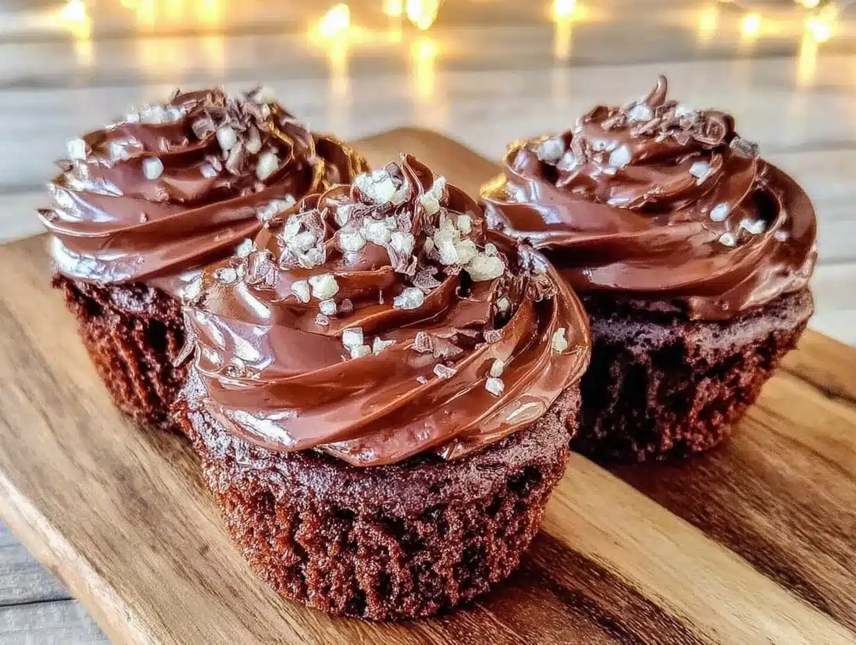Baileys Irish Cream chocolate cupcakes preparation steps