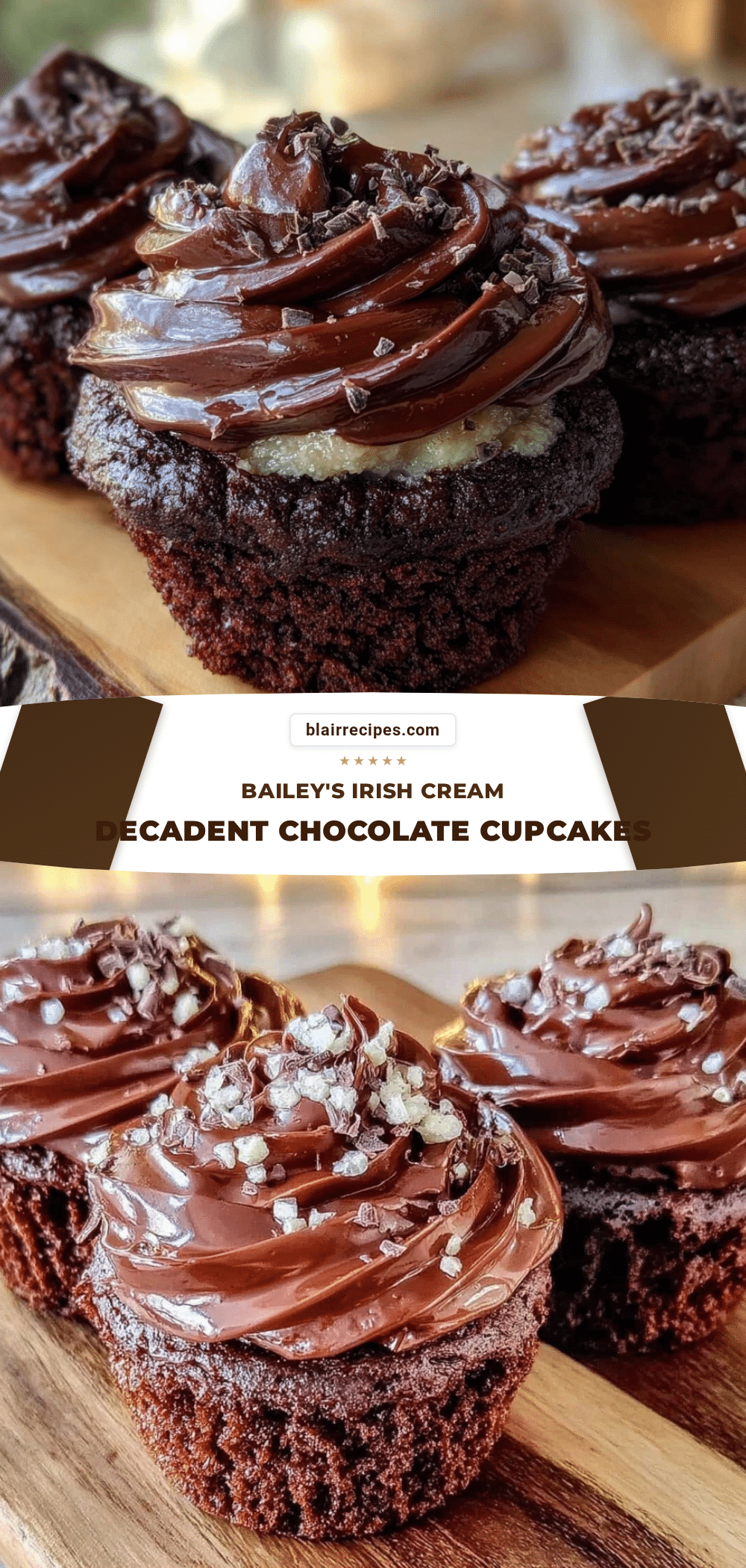 Baileys Irish Cream chocolate cupcakes recipe