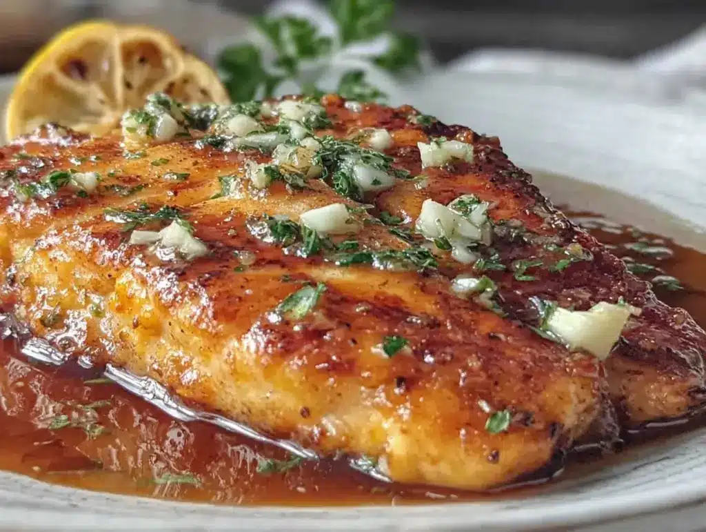 baked tilapia with garlic butter - featured image