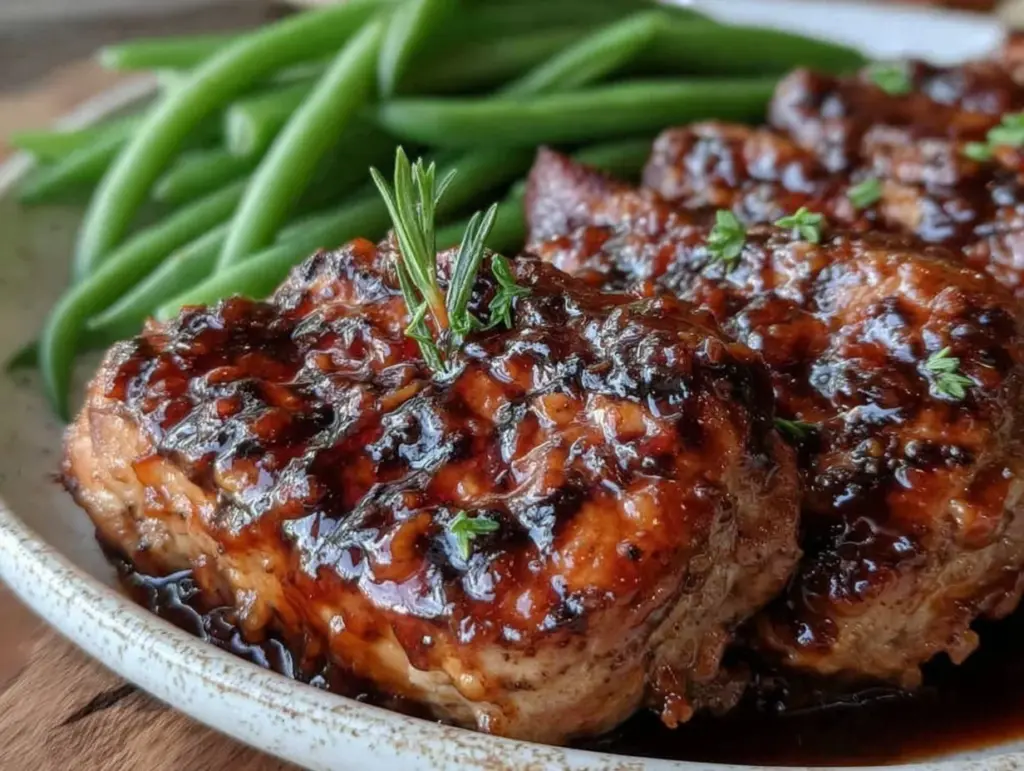 balsamic glazed pork chops - featured image