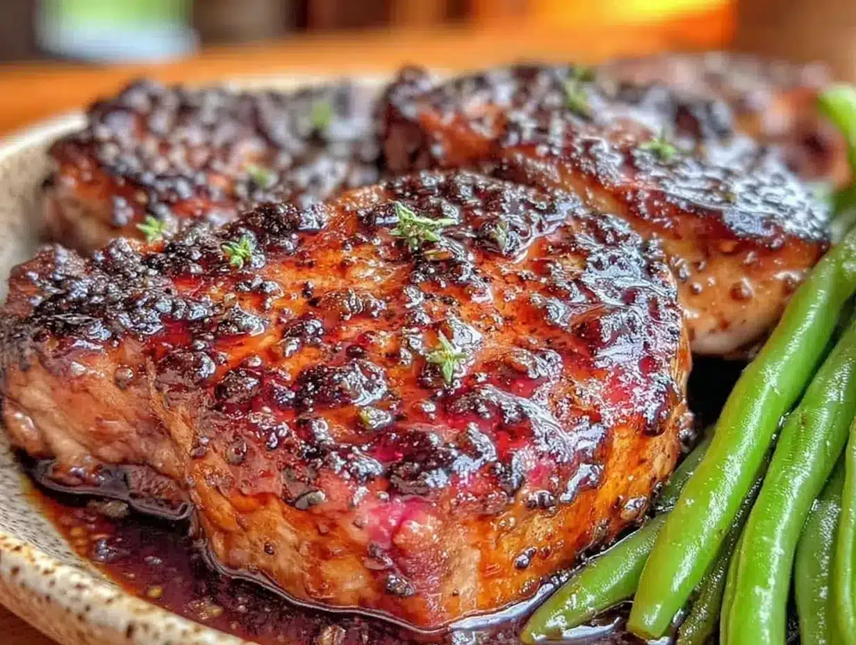 balsamic glazed pork chops preparation steps