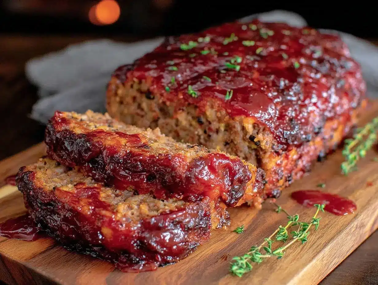 BBQ glazed meatloaf preparation steps