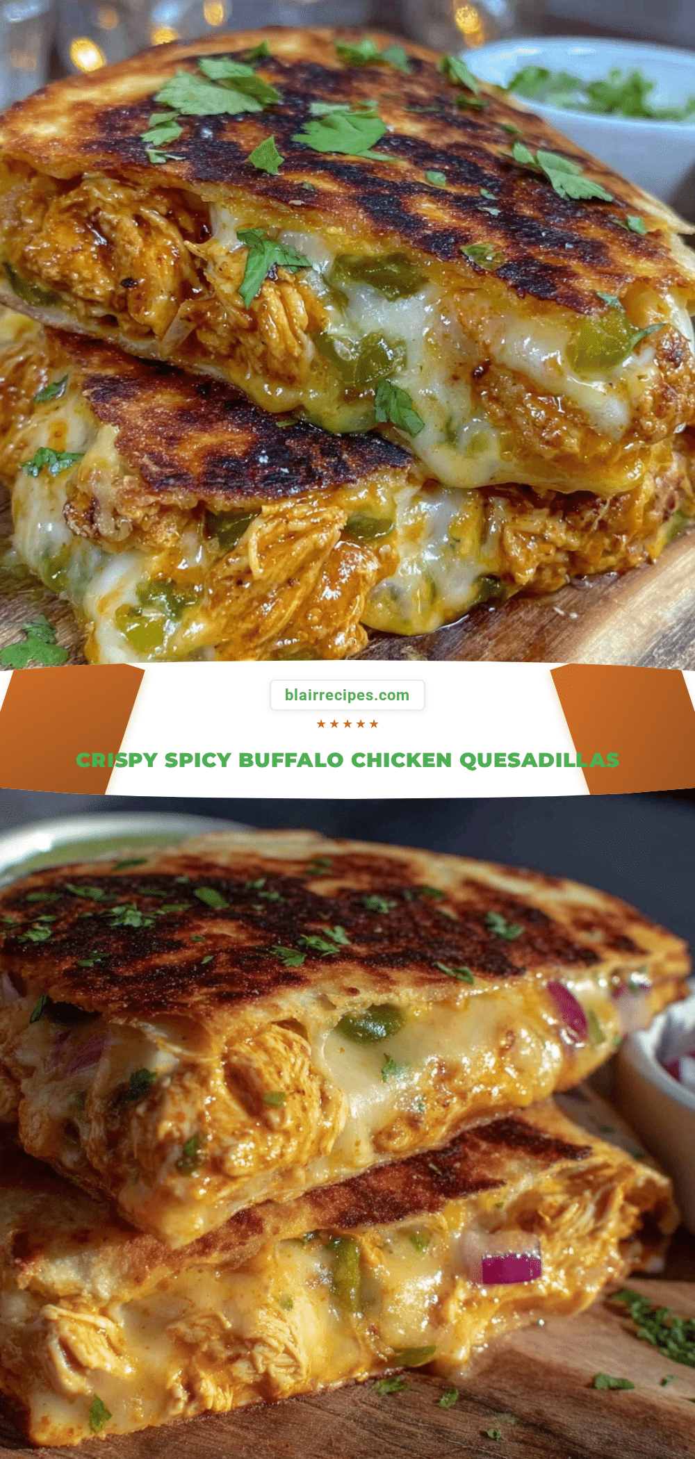 buffalo chicken quesadillas recipe