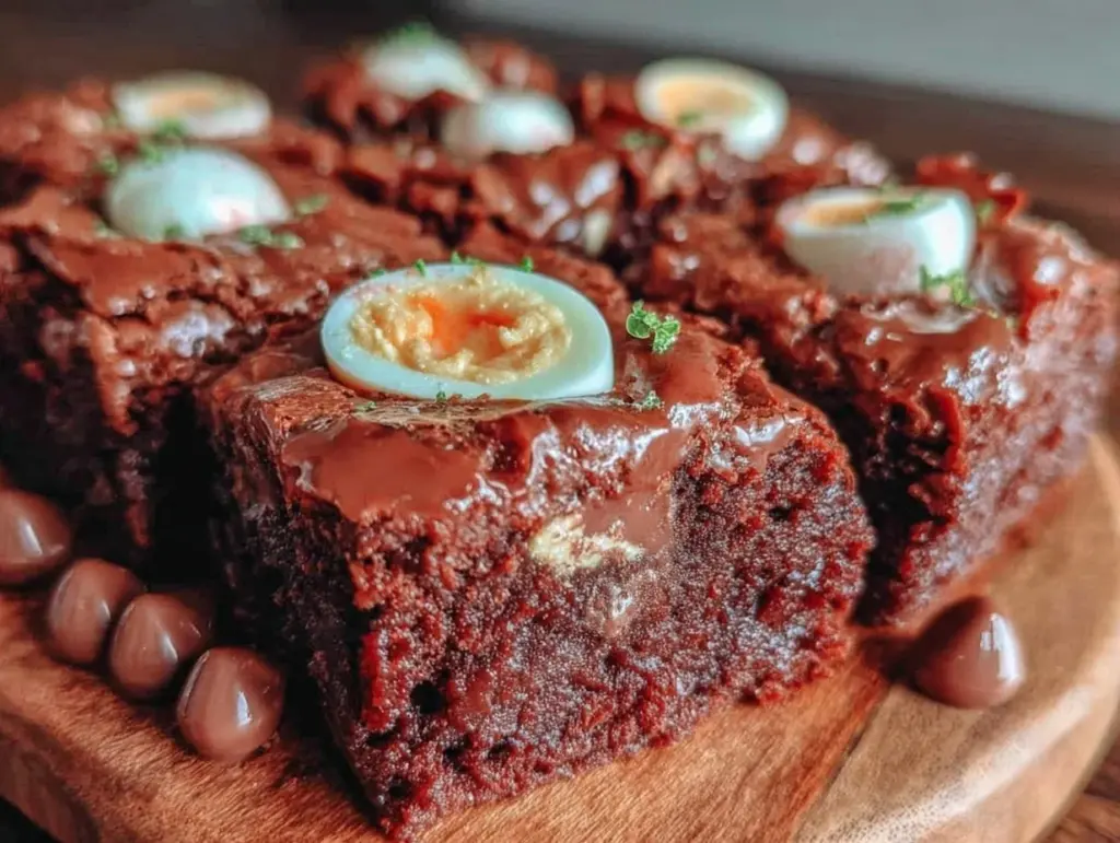 Cadbury Egg Brownies - featured image