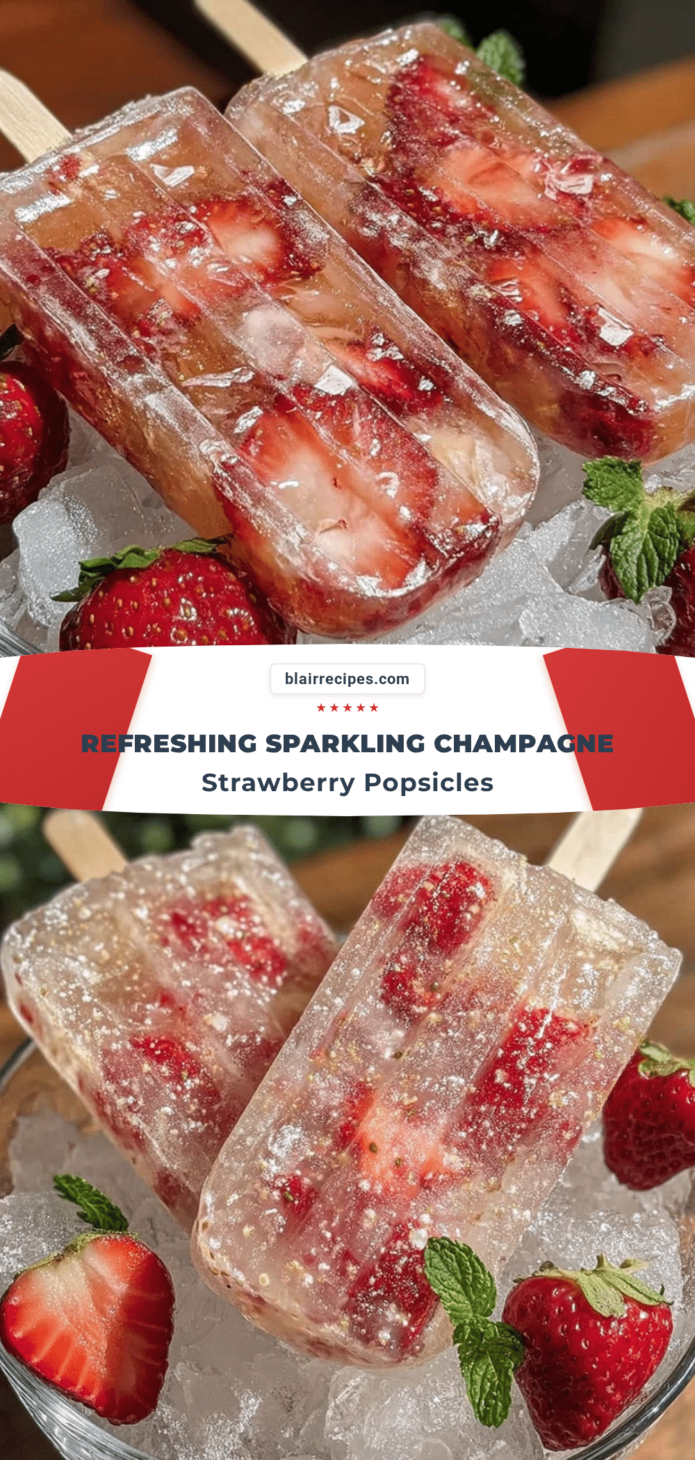 champagne strawberry popsicles recipe