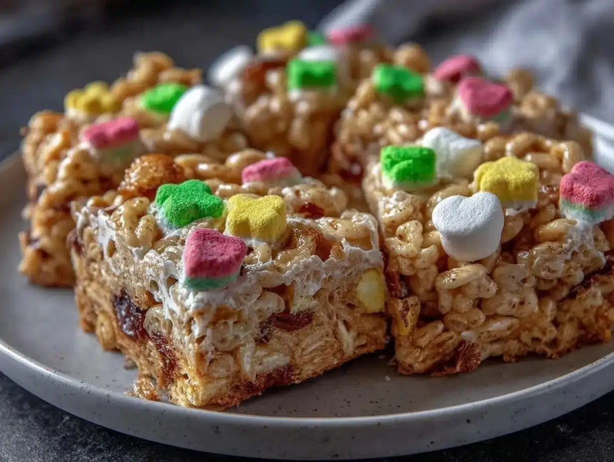 Chewy Lucky Charms Marshmallow Treats preparation steps