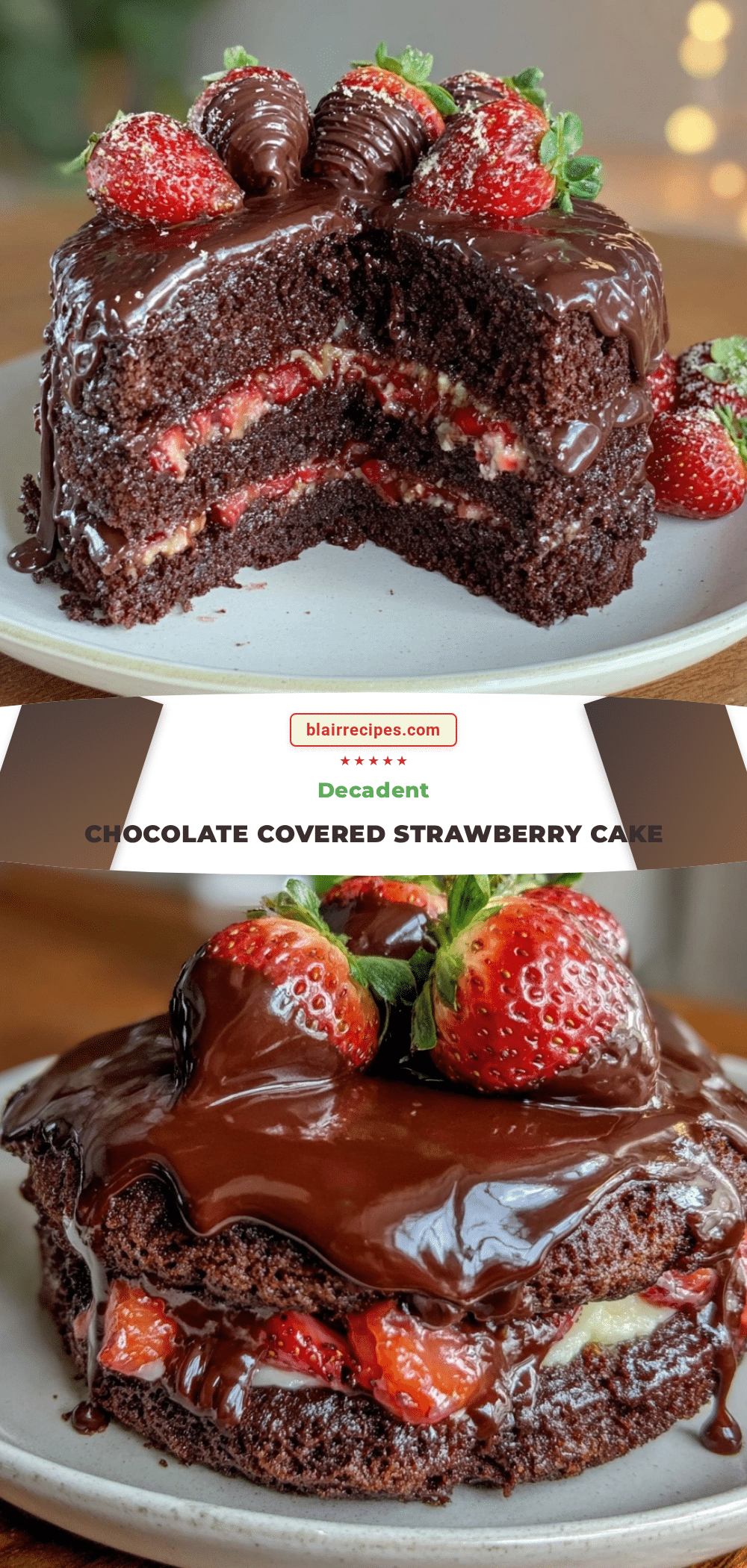 chocolate-covered strawberry cake recipe