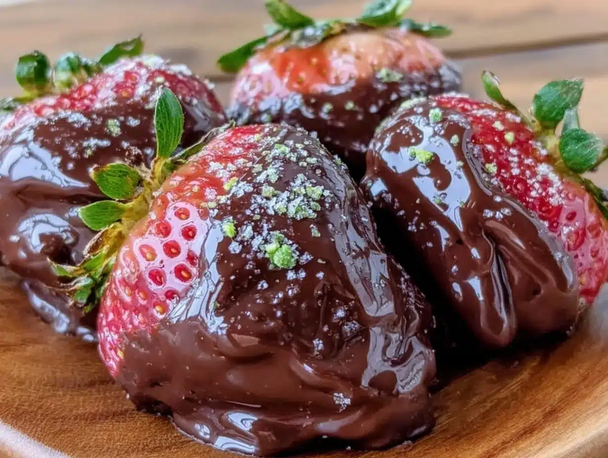 chocolate-covered strawberry truffles preparation steps