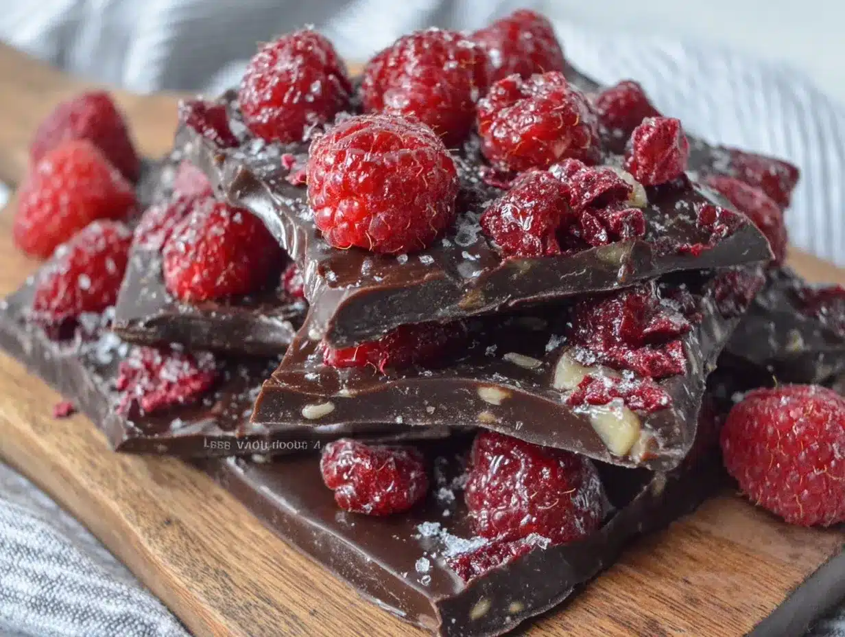 chocolate raspberry bark preparation steps