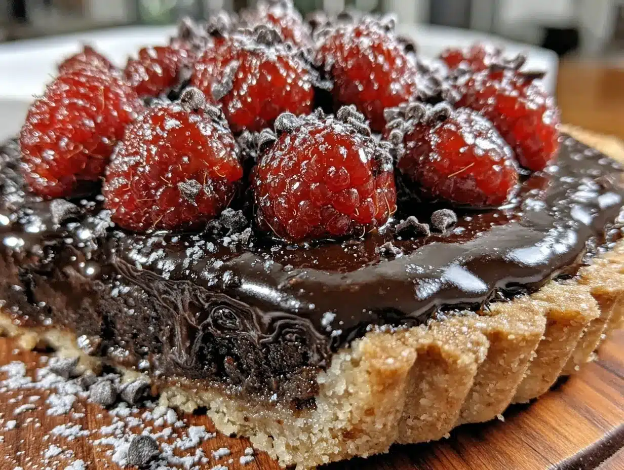 chocolate raspberry tart preparation steps
