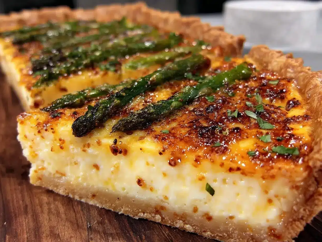 creamy asparagus and gruyere quiche preparation steps