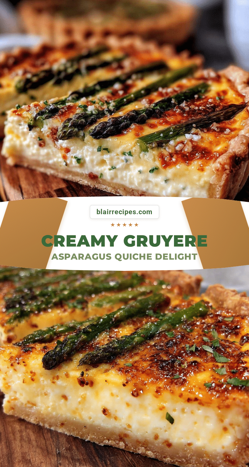 creamy asparagus and gruyere quiche recipe