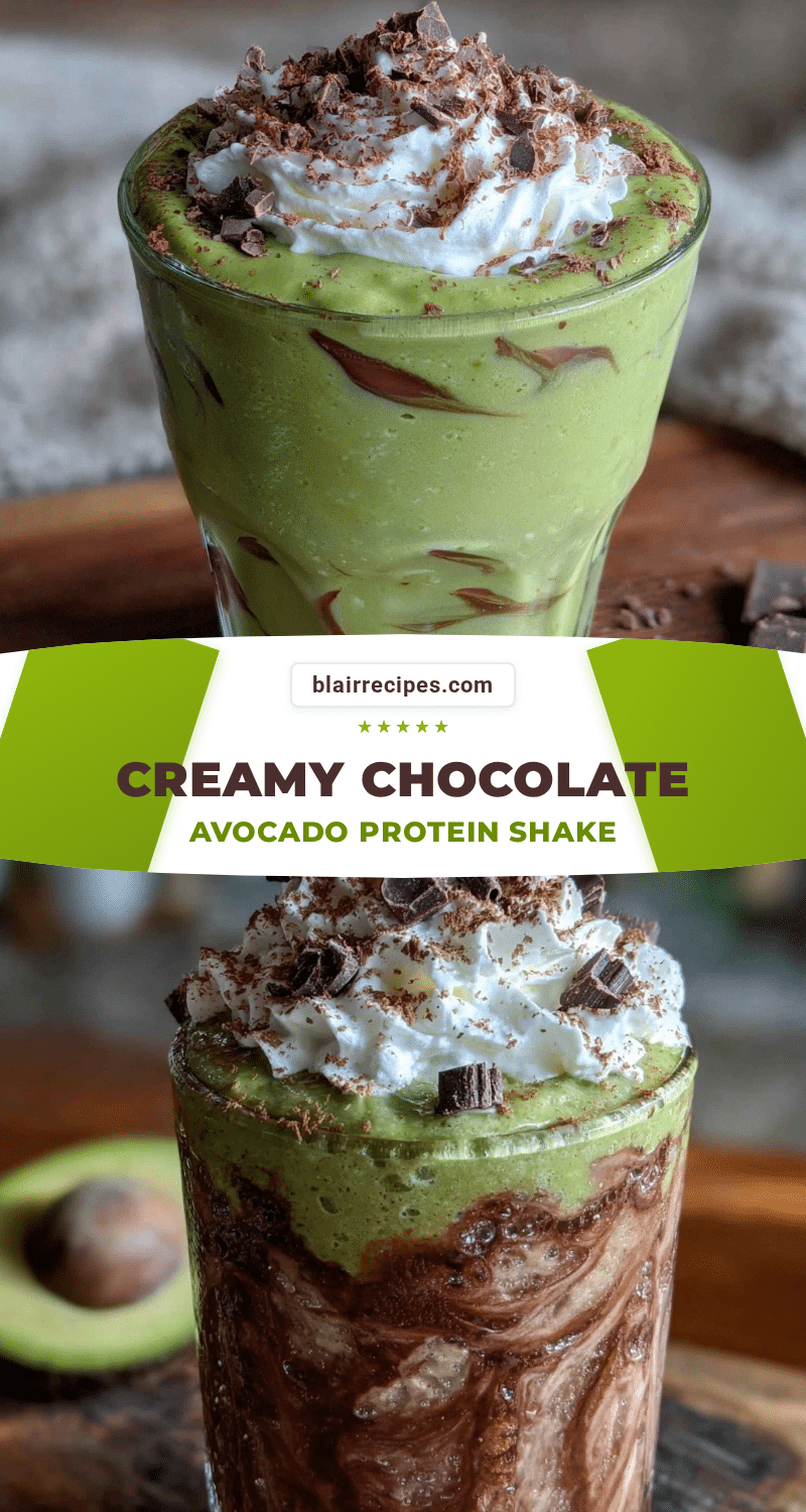 creamy chocolate avocado protein shake recipe