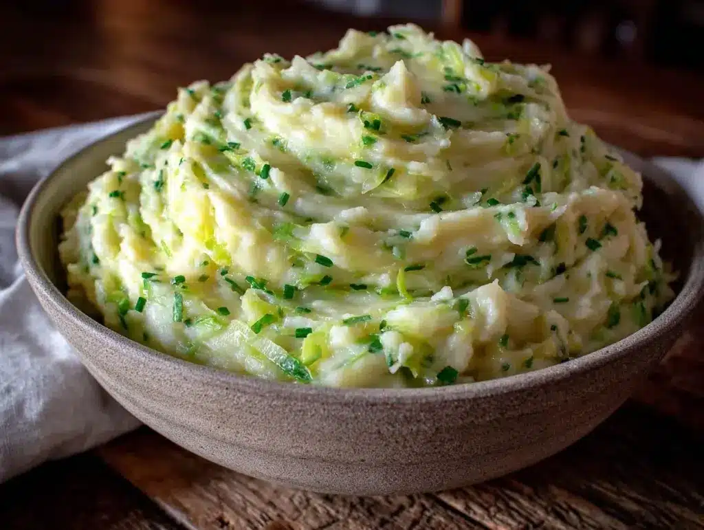 creamy colcannon Irish mashed potatoes - featured image