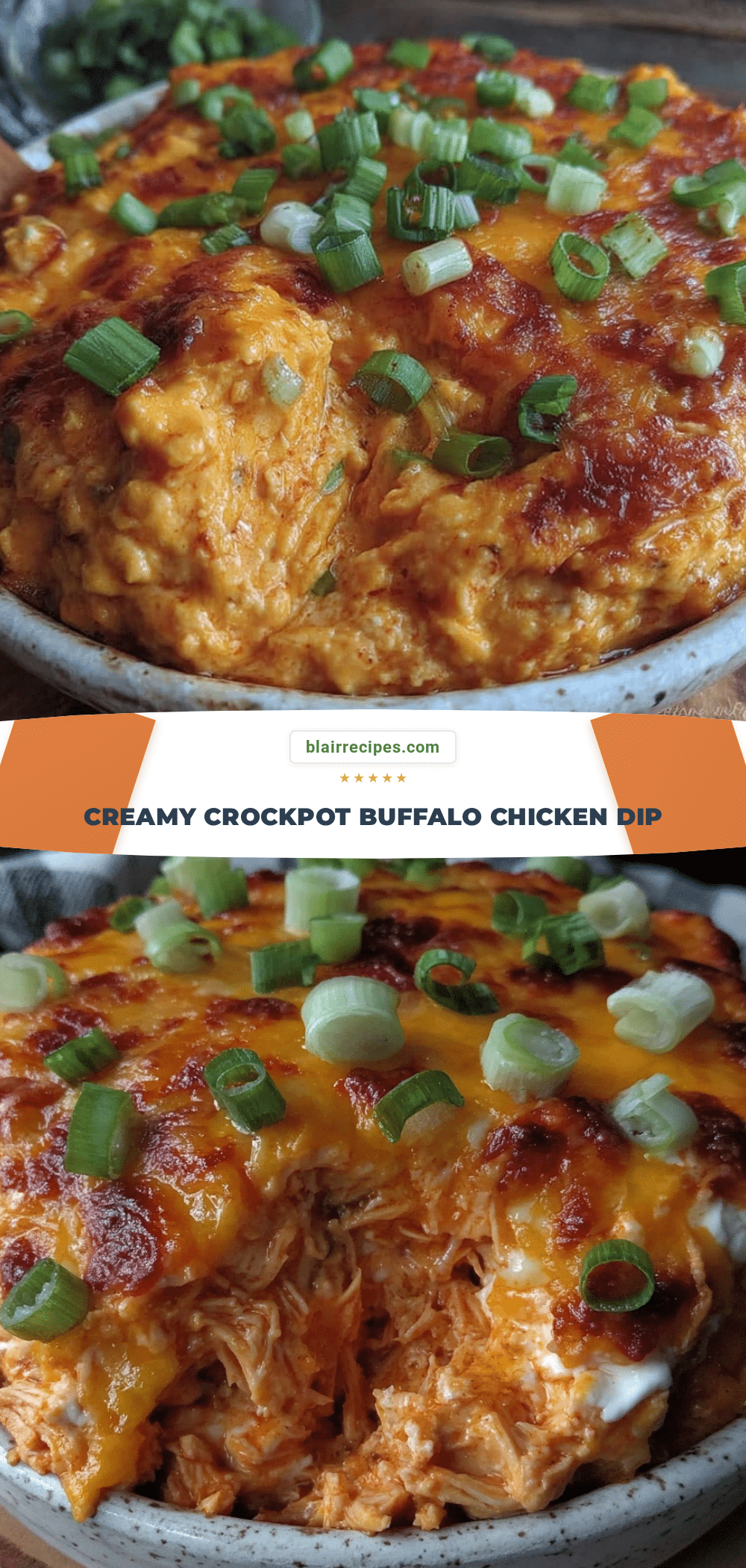 creamy crockpot buffalo chicken dip recipe