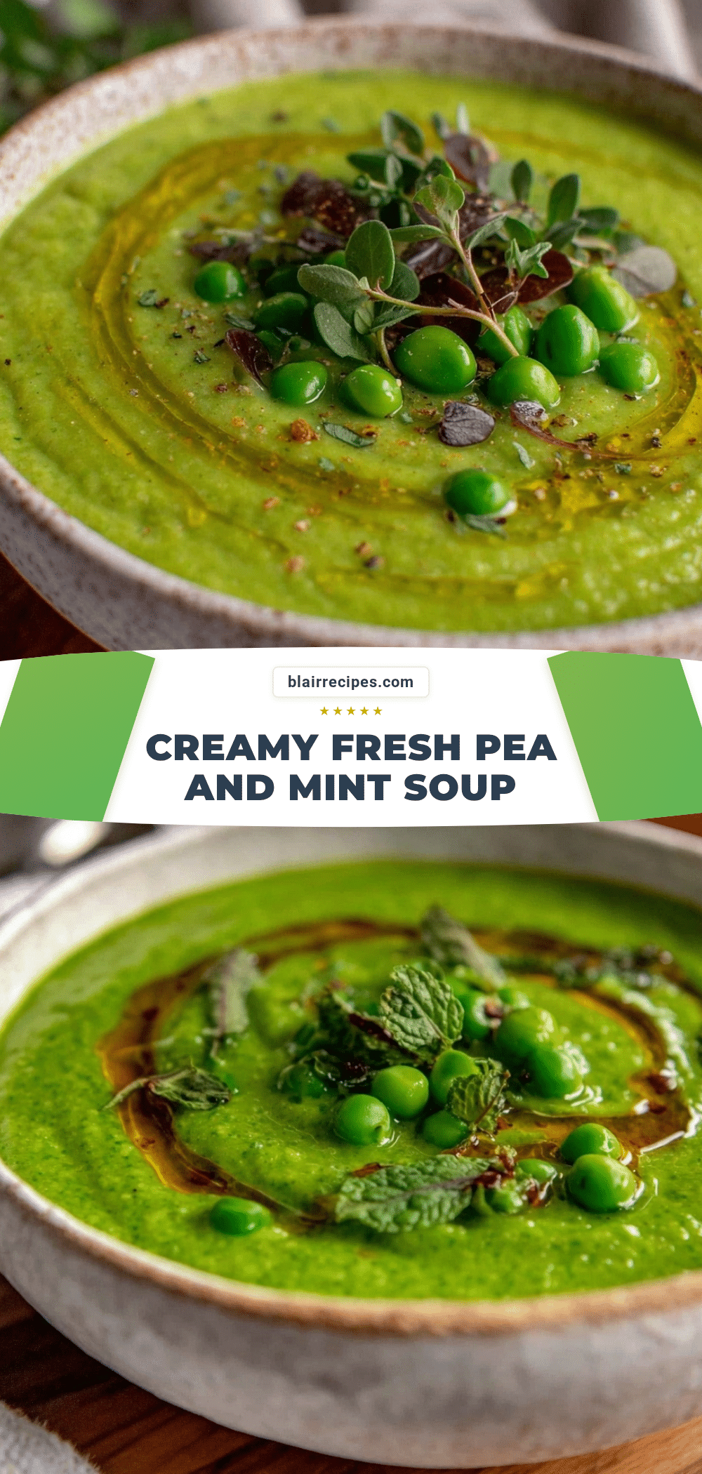 creamy fresh pea and mint soup recipe