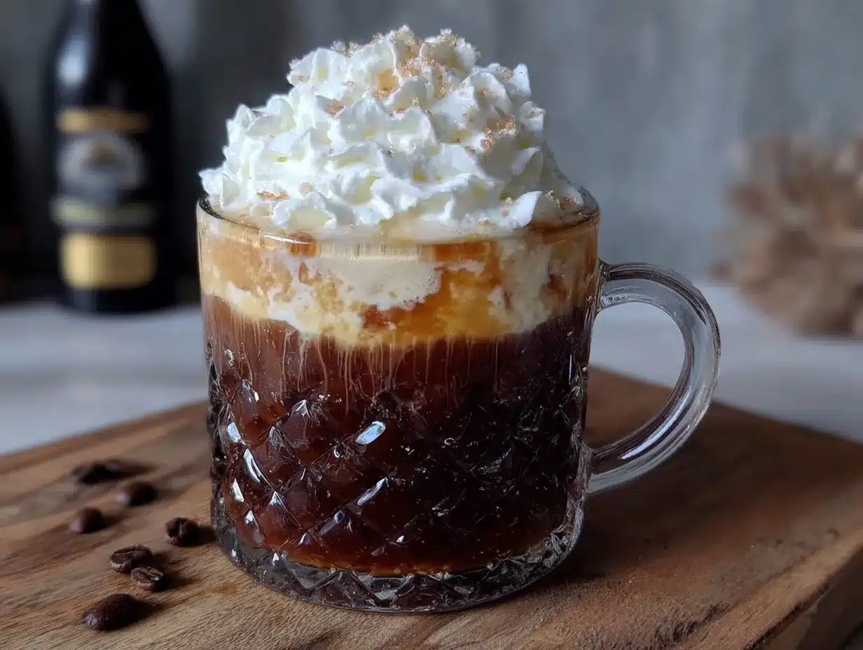 creamy Irish coffee preparation steps