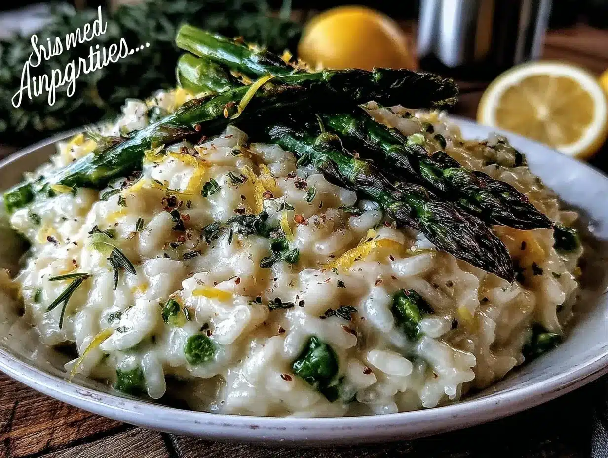 creamy lemon asparagus risotto preparation steps