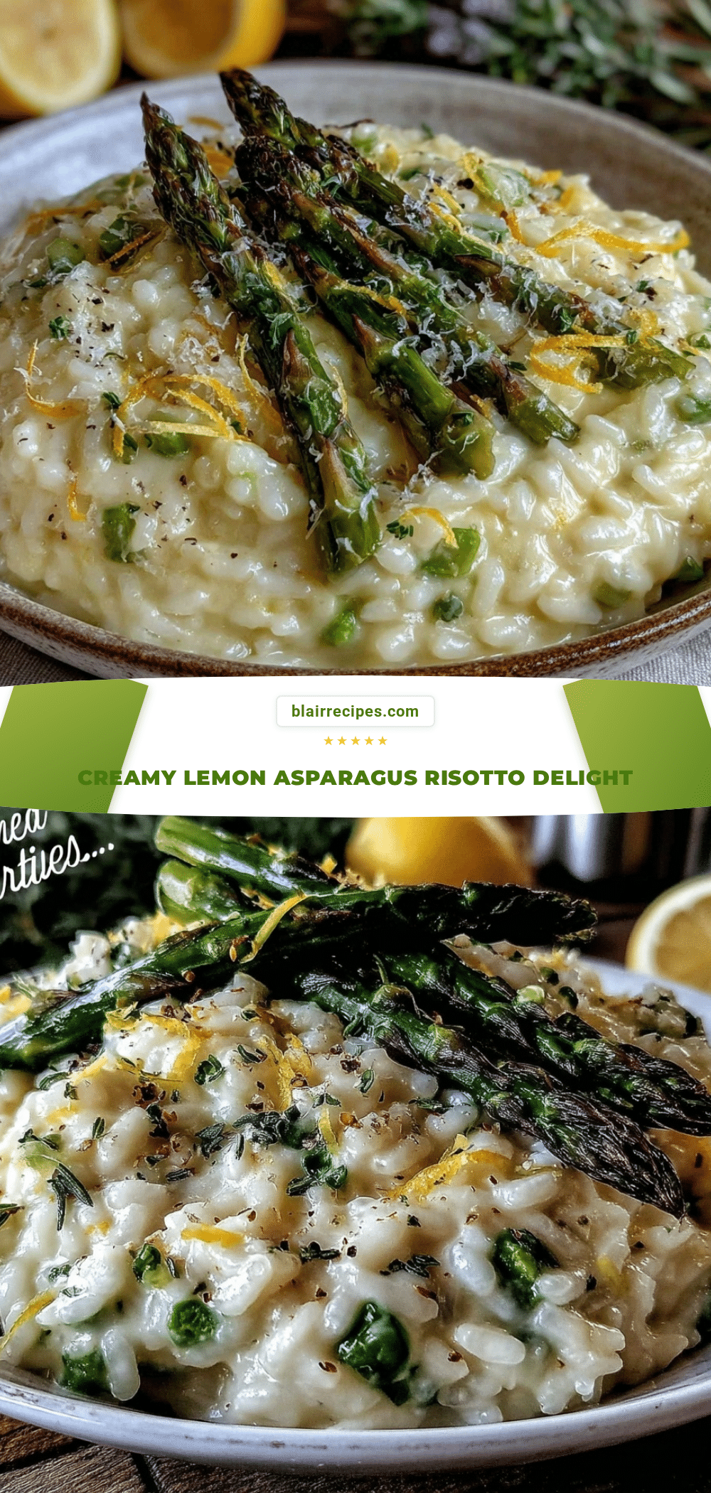 creamy lemon asparagus risotto recipe