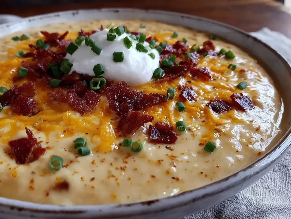 creamy loaded baked potato soup - featured image