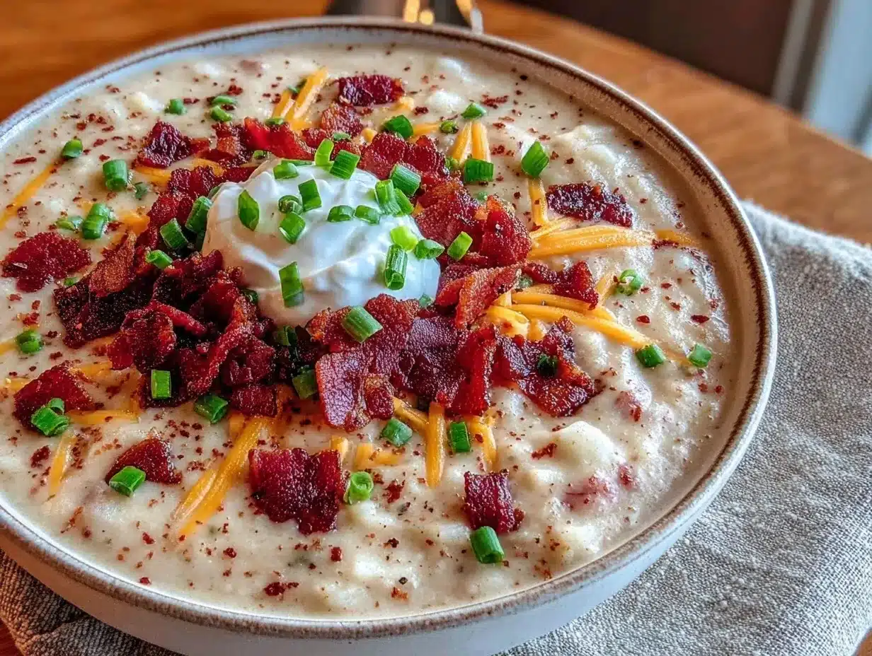 creamy loaded baked potato soup preparation steps