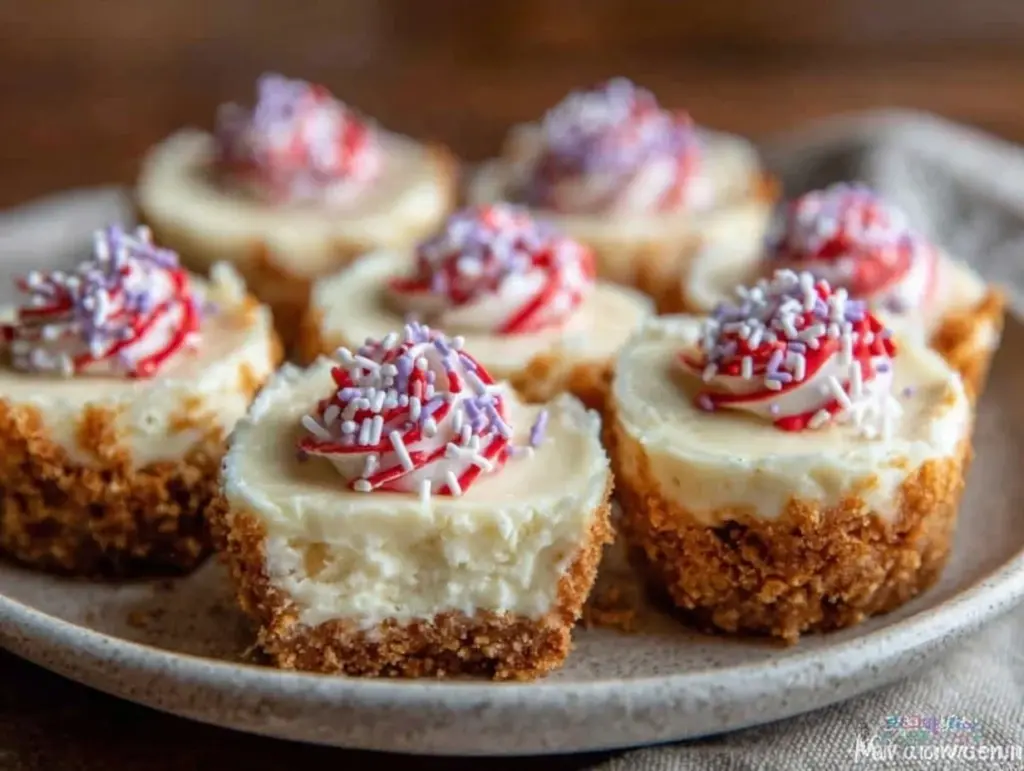 creamy mini cheesecake bites - featured image