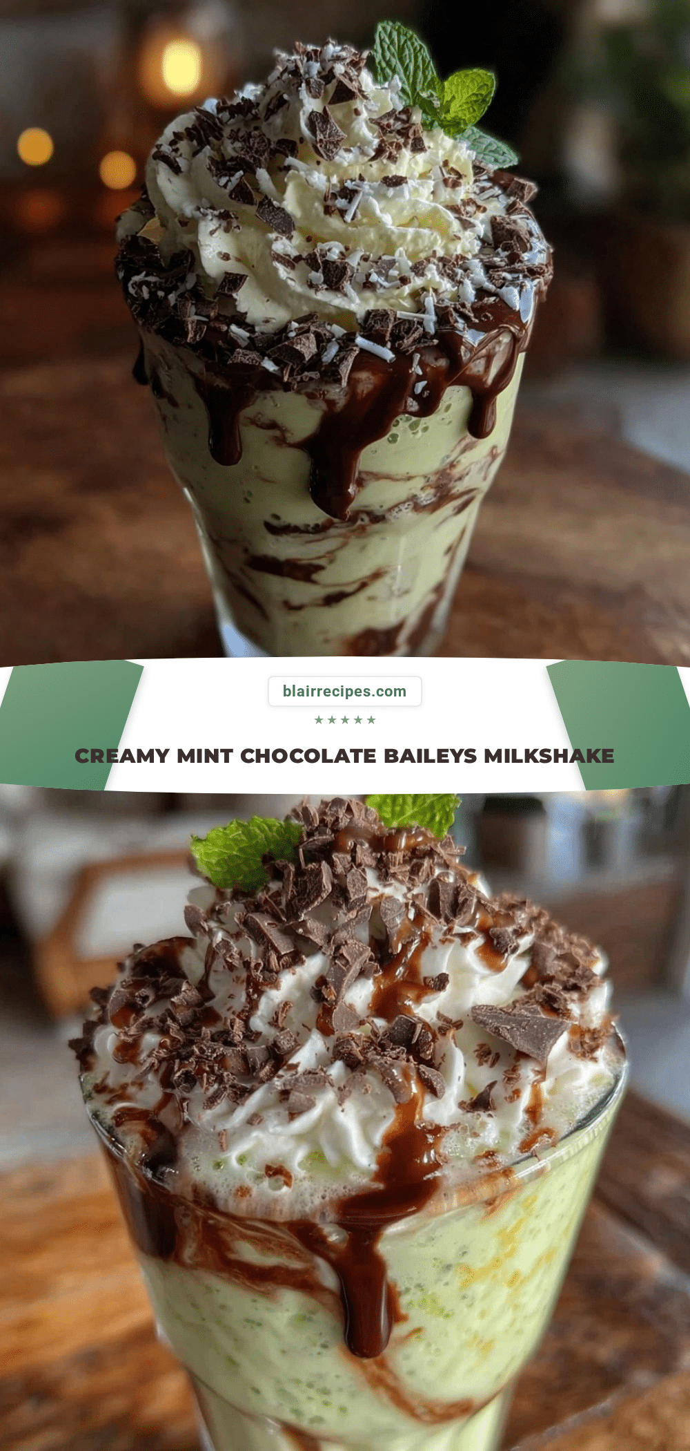 creamy mint chocolate baileys milkshake recipe