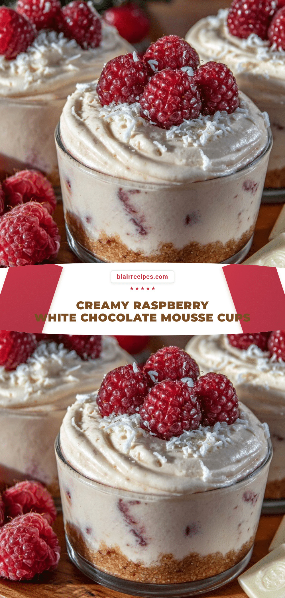 creamy raspberry white chocolate mousse cups recipe